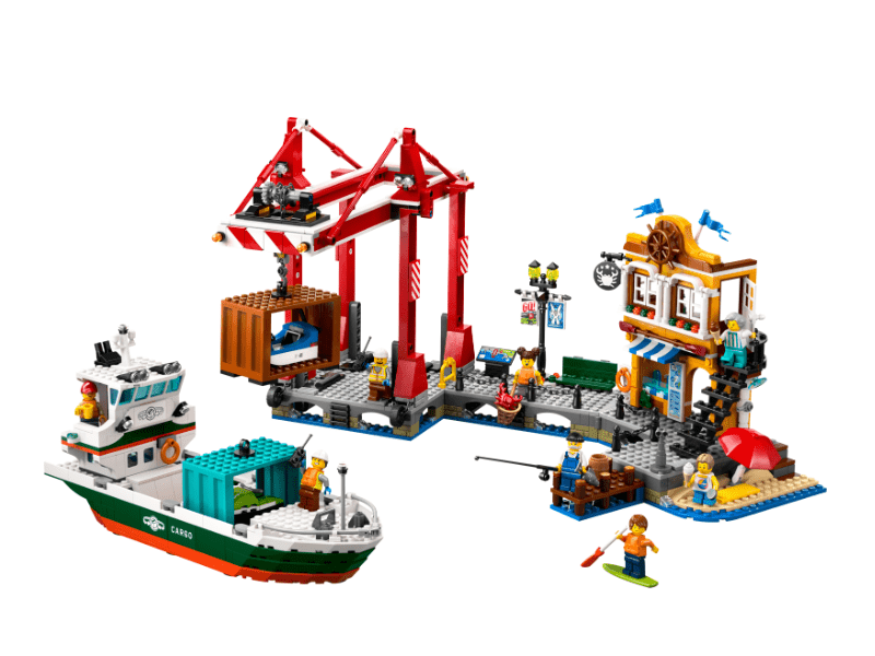 LEGO® City Primorska luka s teretnim brodom (60422)