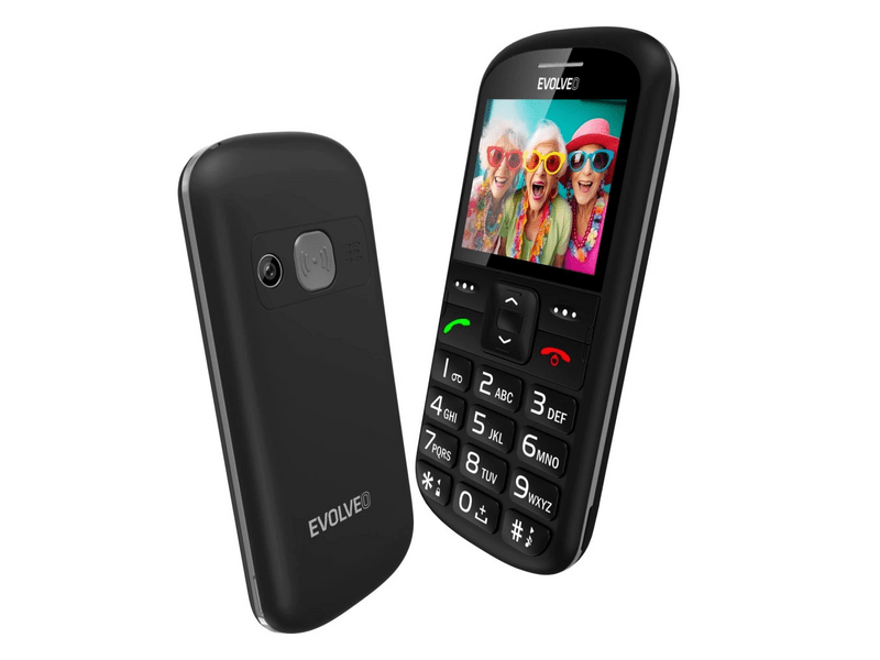 Evolveo EasyPhone XS Mobiltelefon, fekete (EP-570-XS-BK)