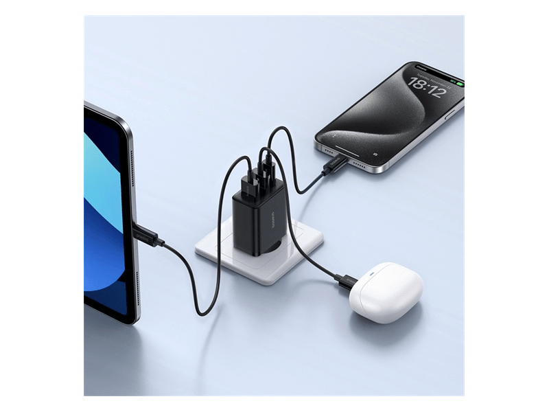 Baseus Cube 30W hálózati gyorstöltő, fekete (P10111402113-00)