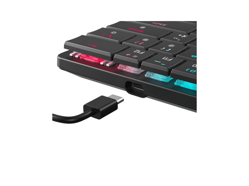 White Shark GK-6111 B/R-US Nagamaki Gamer billentyűzet, fekete