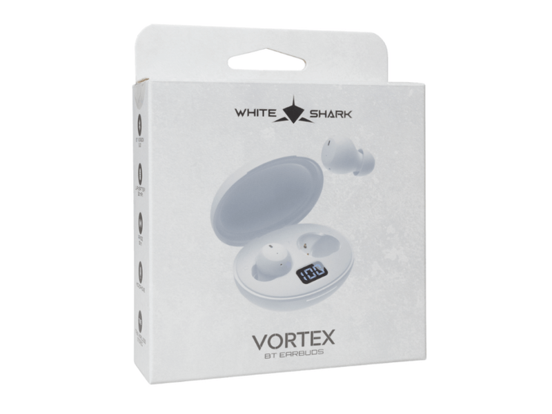 White Shark Vortex-W Fülhallgató, fehér (GEB-TWS02W)