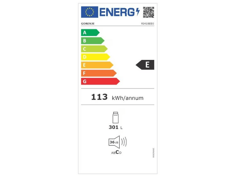 Gorenje RI418EE0 Beépíthető egyajtós hűtőszekrény