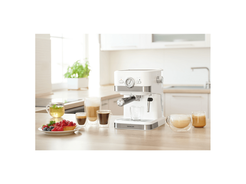 Sencor SES 1720WH Espresso aparat za kavu, Bijela