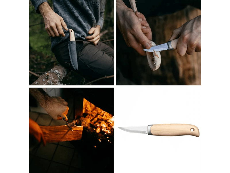 Fiskars Norden faragó kés bőr tokkal (1071897)