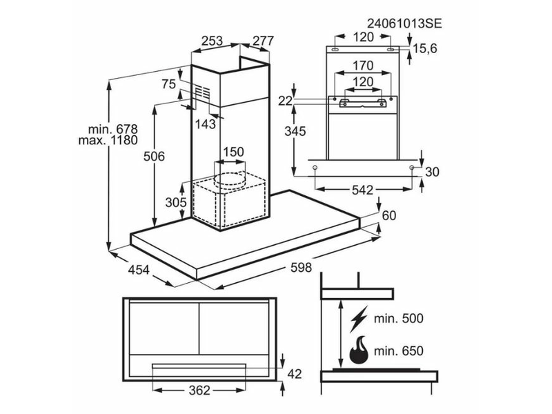 AEG NDB6761HB Kürtős páraelszívó