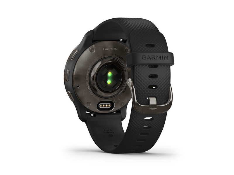 Garmin Venu 2 Plus Okosóra, Fekete, Fekete színű szilikon szíj (010-02496-11)