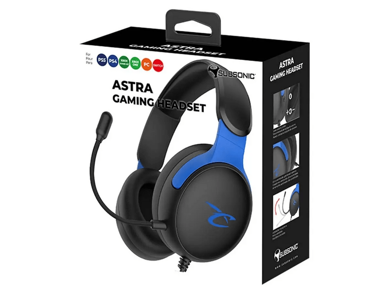Subsonic Astra gaming headset, fekete-kék (SA5683-2)