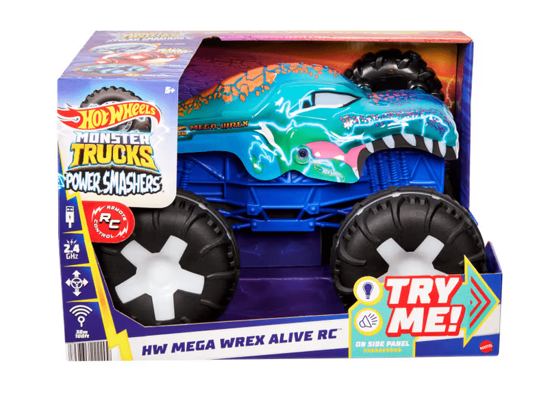 Hot Wheels Monster Trucks 1:15 Mega-Wrex távirányítós autó (JBD90)