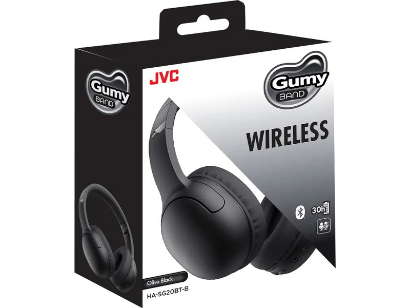 JVC HA-SG20BT-B vezeték nélküli on-ear Bluetooth fejhallgató, fekete