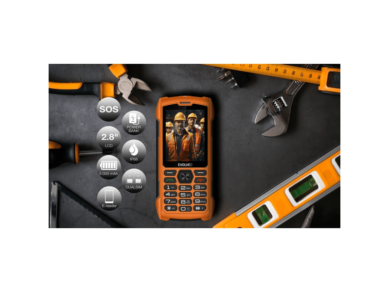 Evolveo StrongPhone H1 Mobiltelefon, narancs (SGM SGP-H1-OR)