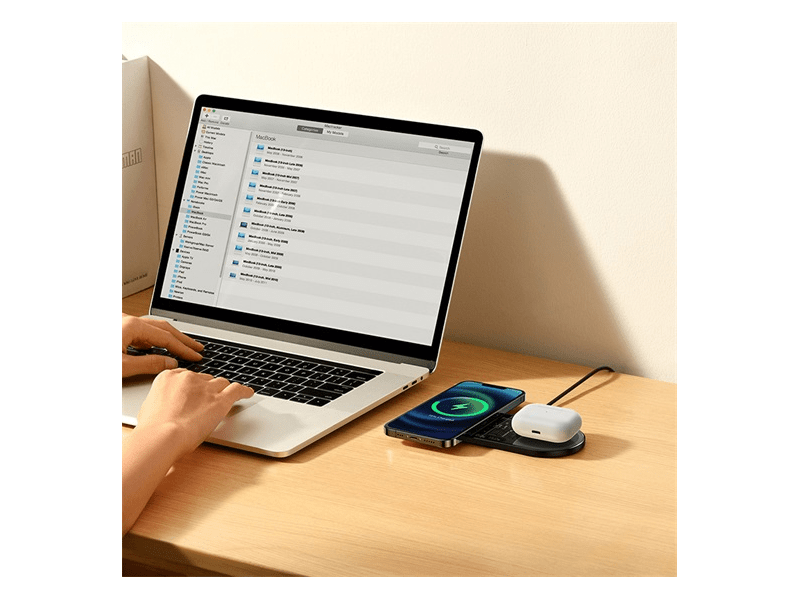 Baseus Digital LED Display 2-in-1 vezeték nélküli töltő 20W (WXSX010101)