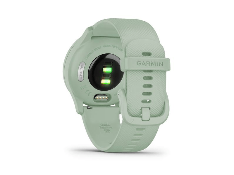 Garmin Vivomove Sport Okosóra, Ezüst órakeret, Mentazöld szilikon szíj (010-02566-03)