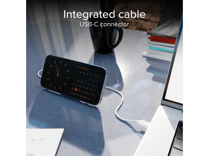 SBS Qi2 15W MagSafe bežični punjač, bijeli (TEWIRQI215W)