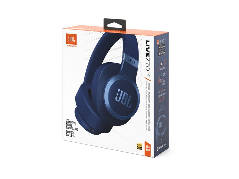JBL Live 770NC Bluetooth fejhallgató, kék