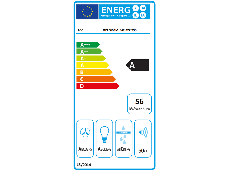 AEG DPE5660M Beépíthető teleszkópos páraelszívó