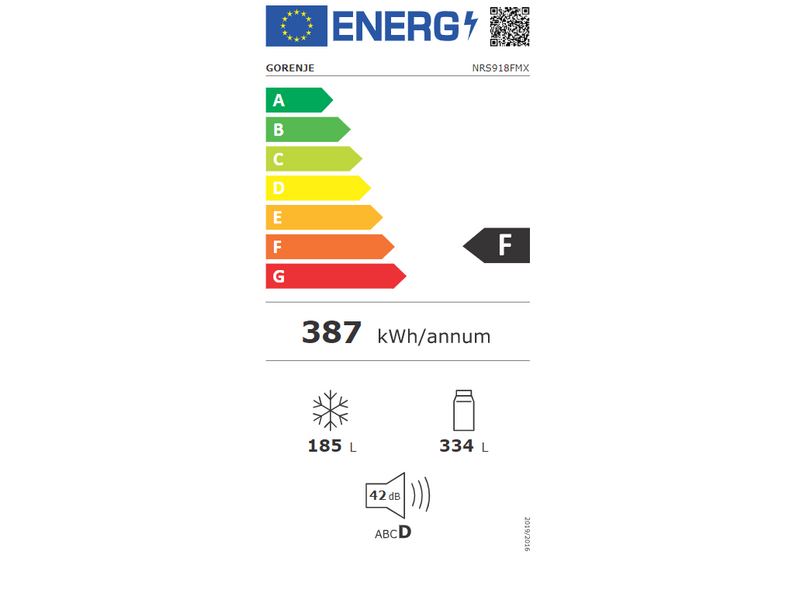 Gorenje NRS918FMX Side-by-side hűtőszekrény
