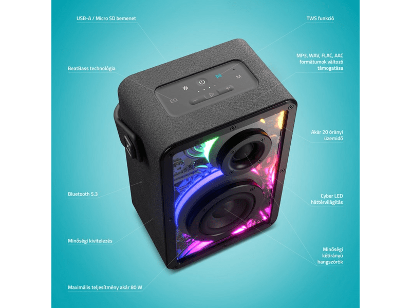 LAMAX CyberWave1 Bluetooth zvučnik (LXWSMCBRW1NBA)