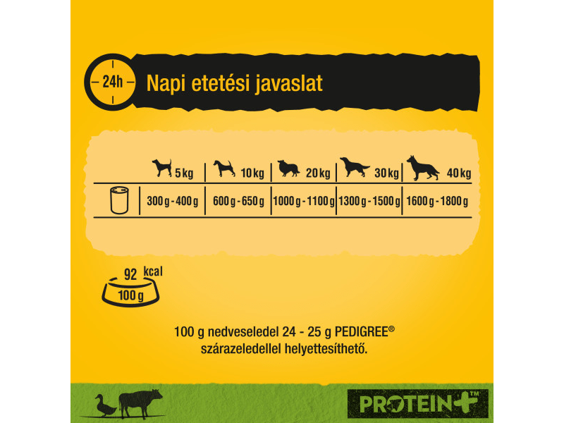 Pedigree kutya konzerv eledel kacsával és marhával felnőtt kutyák számára, 800 g (437496)
