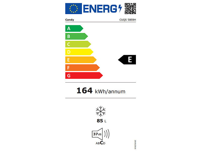 Fagyasztószekrény,E,85 l,fekete