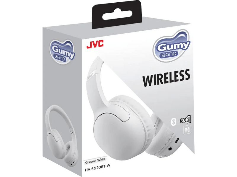 JVC HA-SG20BT-W vezeték nélküli on-ear Bluetooth fejhallgató, fehér