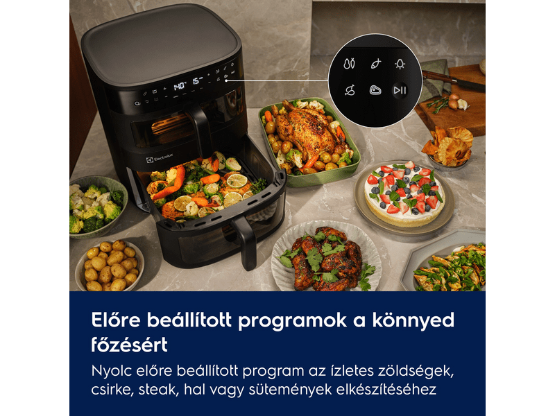 Electrolux EAFD11B 800 Dual Airfryer, fekete