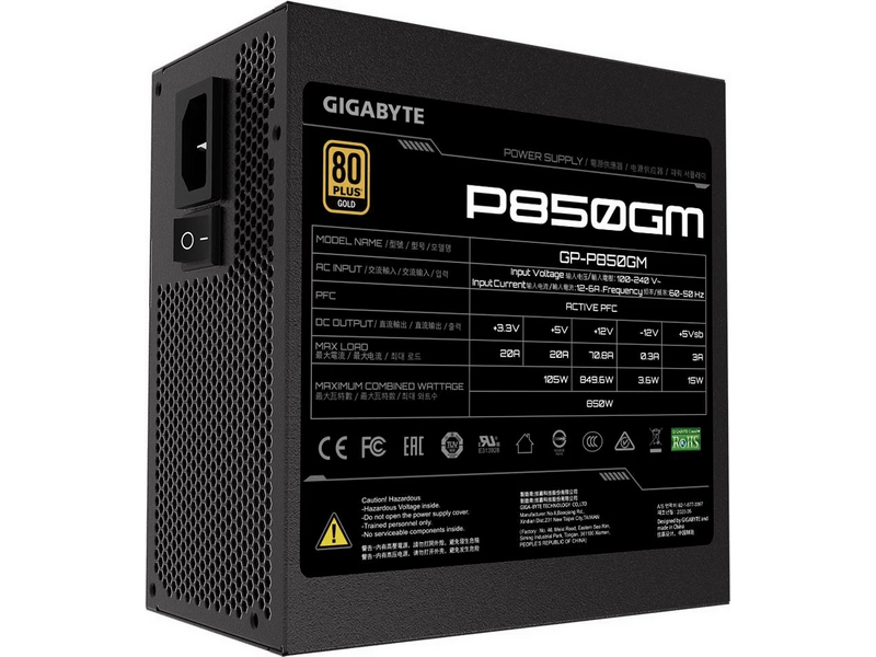 Gigabyte GP-P850GM 80+ Gold Tápegység