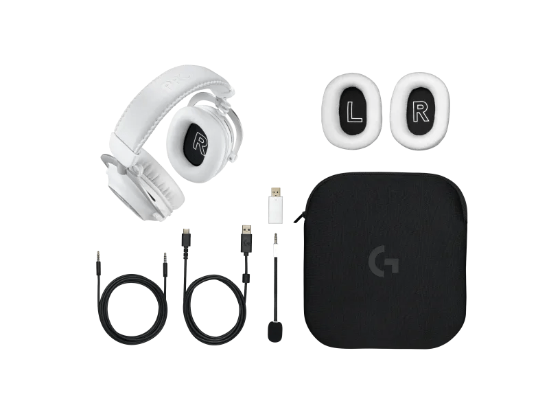 Logitech G Pro X2 Lightspeed bežične slušalice, bijele (981-001269)