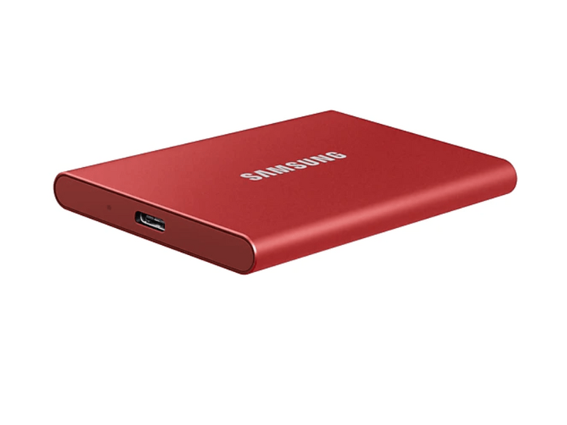 Samsung T7 USB 3.2 1TB Hordozható SSD, Piros (MU-PC1T0R)
