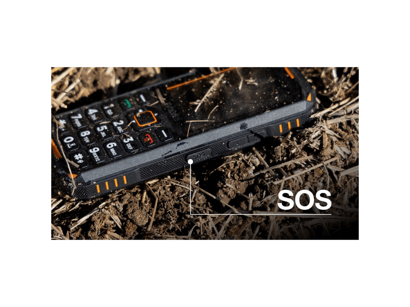 Evolveo StrongPhone X5 Mobiltelefon, fekete/narancssárga