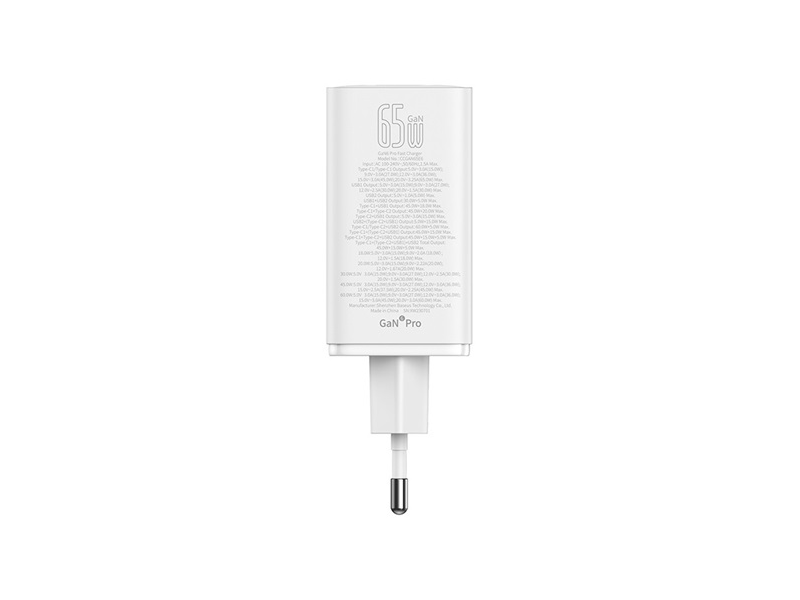 Baseus GaN6 Pro hálózati gyorstöltő+kábel (P1016270121300)