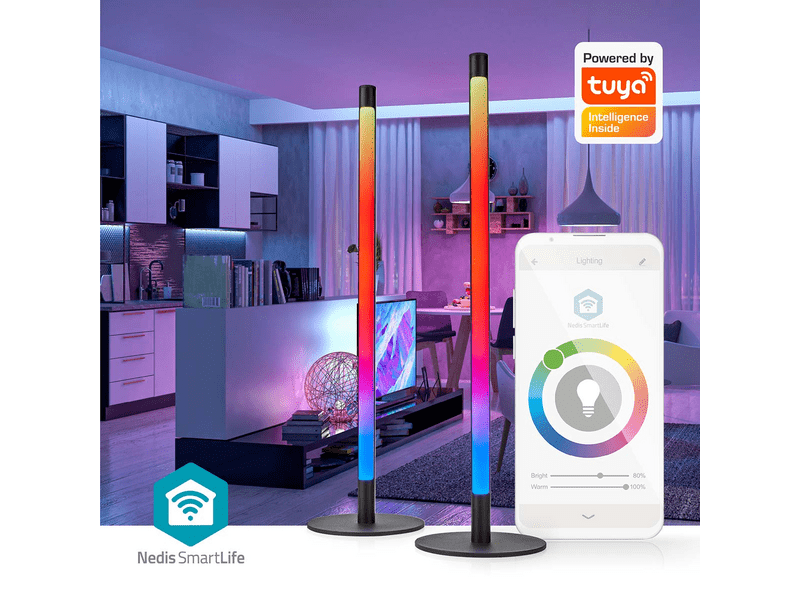 Nedis WIFILD10RGBW SmartLife hangulatfény, 2 db