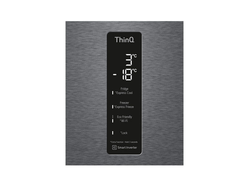 LG GBP62DSXCC1 Alulfagyasztós hűtőszekrény, DoorCooling+™ és ThinQ™ technológia, 384L kapacitás