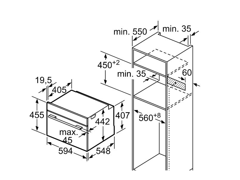 Bosch CDG714XB1 Beépíthető kompakt gőzpároló