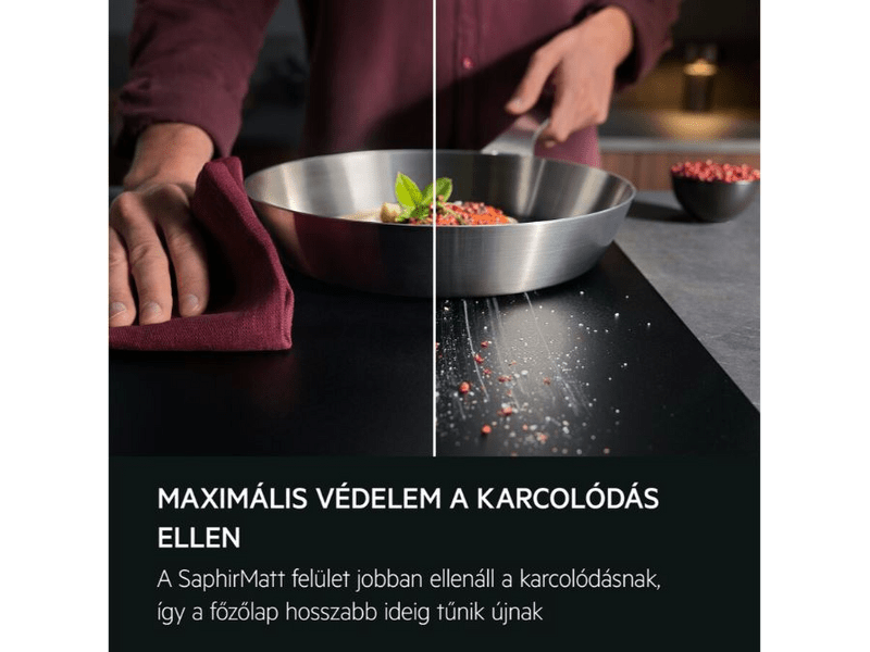 AEG TH84CC23CZ Beépíthető indukciós főzőlap páraelszívóval, SaphirMatt®