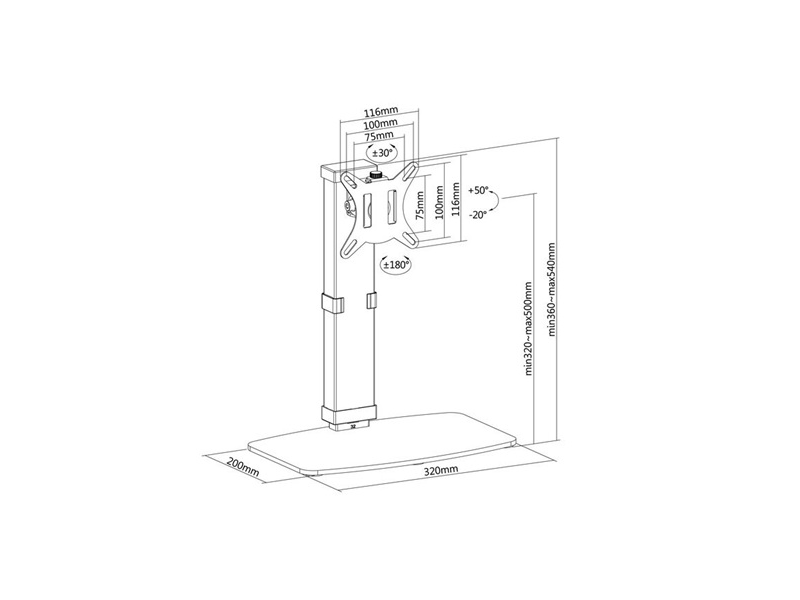 Equip Monitor Asztali állvány 17