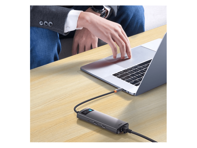 Baseus Metal Gleam 7-in-1 USB Type-C HUB dokkoló állomás (WKWG020113)