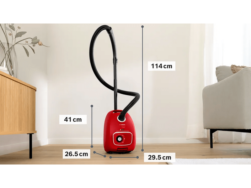 Bosch BGB41PET1 Serie 4 Porzsákos porszívó, vörös