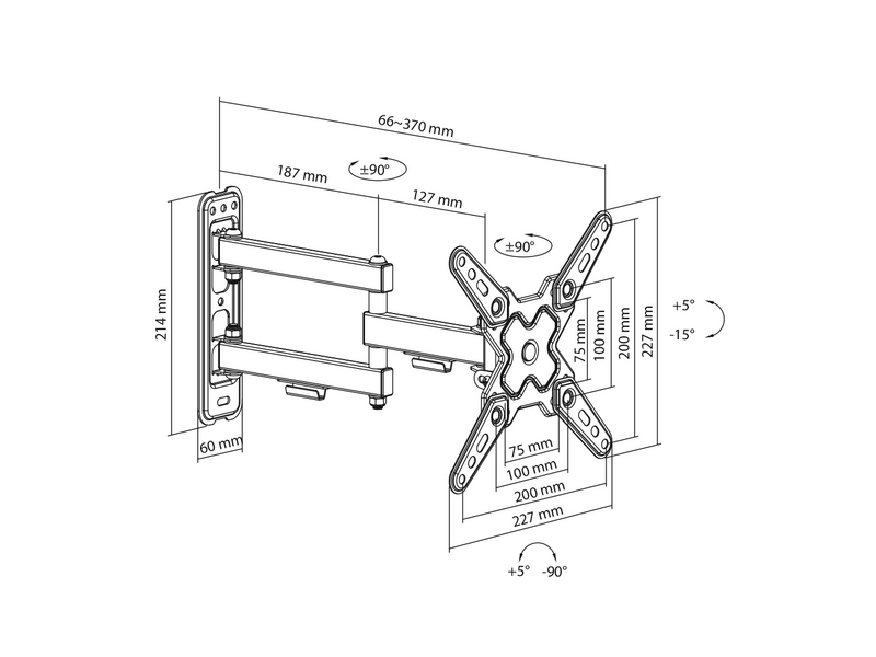 Sbox LCD-223-2 Zidni nosač