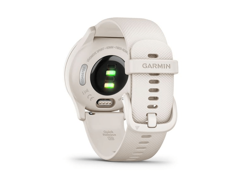Garmin Vivomove Sport Okosóra, Rosegold, Fehér színű szilikon szíj (010-02566-01)