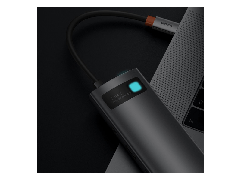 Baseus Metal Gleam 7-Port USB Type-C HUB dokkoló állomás