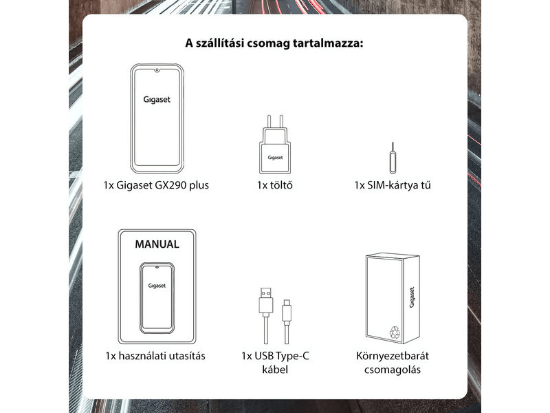 Gigaset GX290 plus okostelefon, fekete