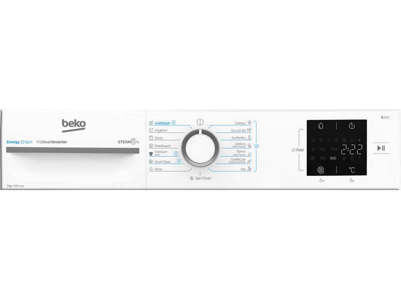 Beko BM3WFSU37013WW Elöltöltős keskeny mosógép