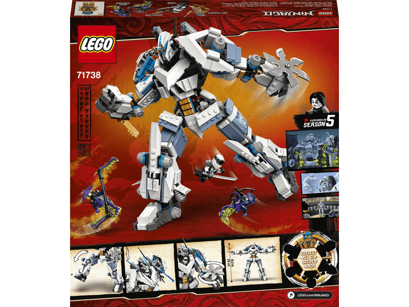 LEGO® NINJAGO® Zane mechanikus Titánjának csatája (71738)