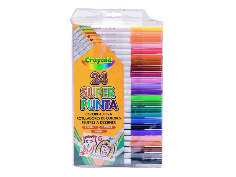 Crayola 7551 Vékony lemosható filctoll, 24 db