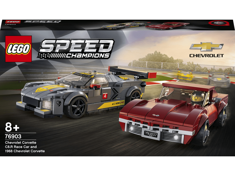 LEGO® Speed Champions Chevrolet Corvette C8.R Race Car és 1969 Chevrolet Corvette (76903)