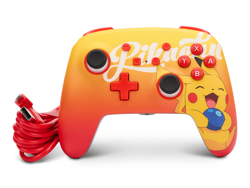 PowerA 1522784-01 Enhanced Nintendo Switch vezetékes kontroller, Oran Berry Pikachu