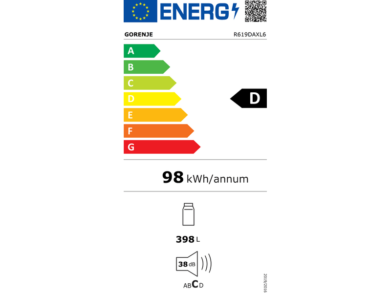 Gorenje R619DAXL6 Hladnjak s jednim vratima, Siva