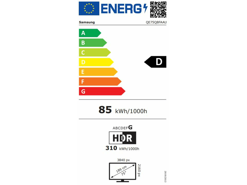 Smart QLED TV, 191 cm