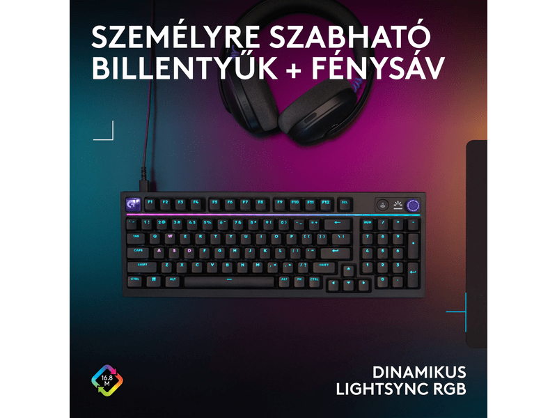 Logitech G316 X Gamer billentyűzet, HU, fekete (920-014204)