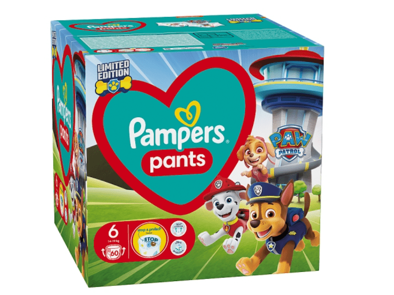 Pampers Pants Paw Patrol, Méret: 6, 60 db Pelenka